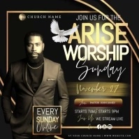 church worship ad instagram square post template