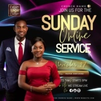 church worship ad instagram square post 方形(1:1) template