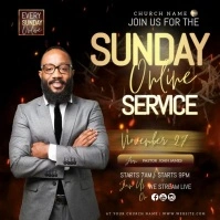 church worship ad instagram square post template