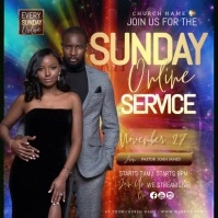 church worship ad instagram square post Persegi (1:1) template