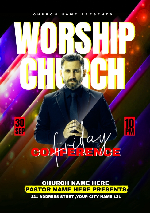 church worship conference ad Template | PosterMyWall