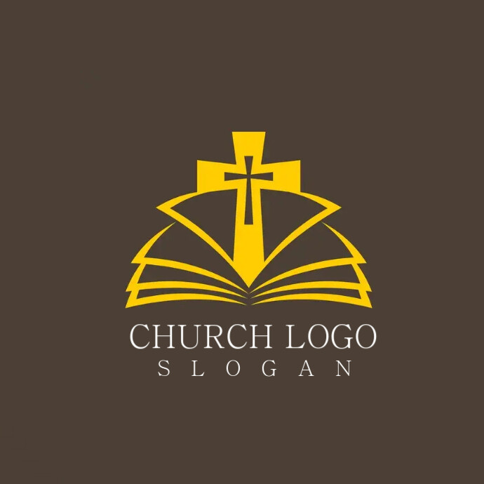Church-worship-faith-bible-book-cross-icon- Logo template