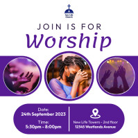 church worship flyer design Wpis na Instagrama template