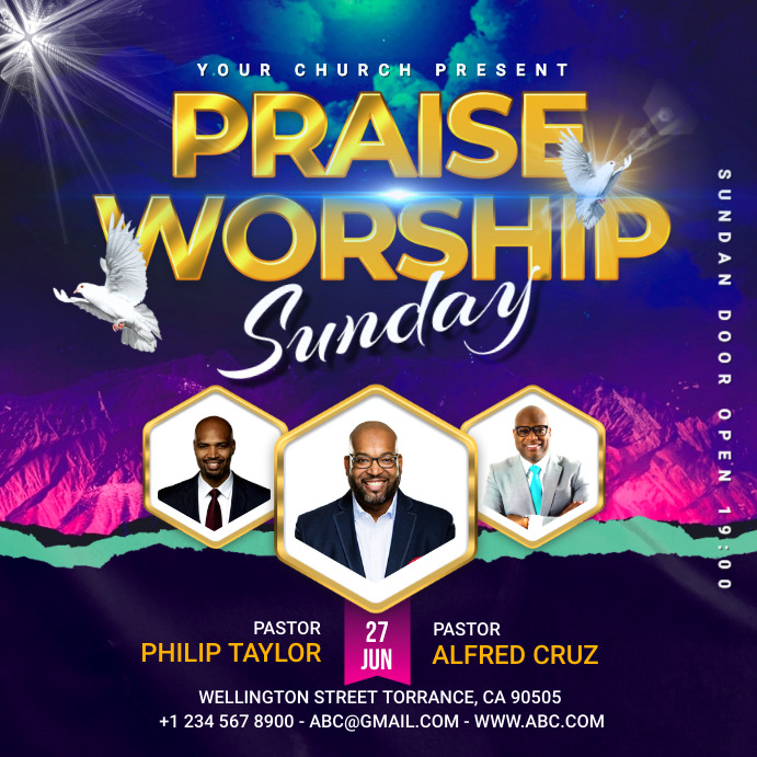 Church Worship Flyer Template PosterMyWall church-worship-flyer-template-postermywall