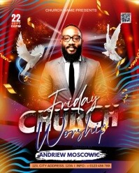 CHURCH WORSHIP FRIDAY Instagram Portrait template