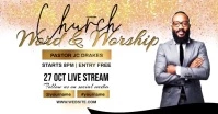 church worship service ad template Isithombe Esabiwe ku-Facebook