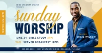 Church Worship Service Facebook Shared Image template