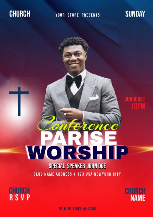 church worship sunday service ad Template | PosterMyWall
