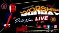 church worship sunday service ad YouTube Thumbnail template