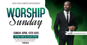 White Sunday Worship Изображение, которым поделились на Facebook Template