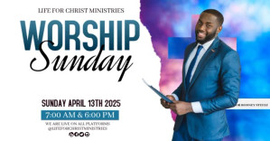 White Sunday Worship Service Obraz udostępniany na Facebooku Template