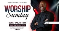 Church Worship Sunday Service Design template Immagine condivisa di Facebook