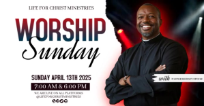 White Worship Service Ibinahaging Larawan sa Facebook Template