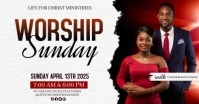Church Worship Sunday Service Design template Facebook Shared Image