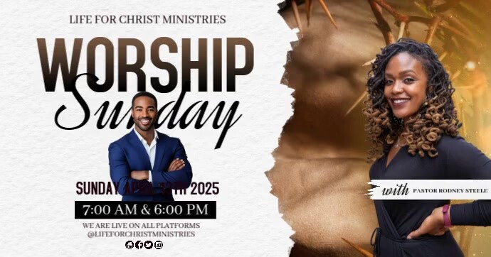 Copy of Church Worship Sunday Service Design template | PosterMyWall