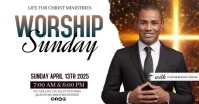 Church Worship Sunday Service Design template Facebook Shared Image