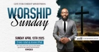 Church Worship Sunday Service Design template Facebook Shared Image