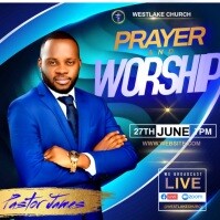 Church Worship Sunday Service Template โพสต์บน Instagram