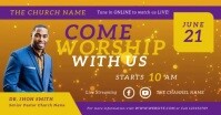 Church Worship Sunday Service Video Ibinahaging Larawan sa Facebook template