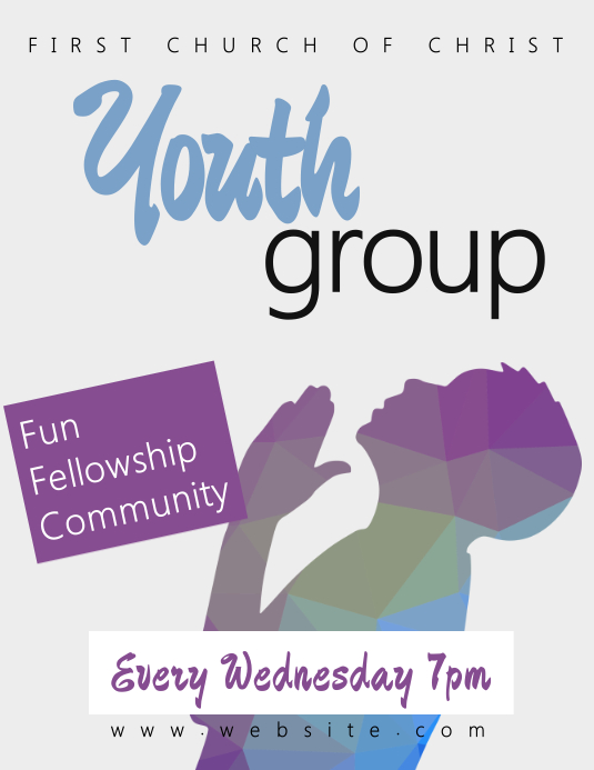 Copy of Church Youth Group Flyer PosterMyWall