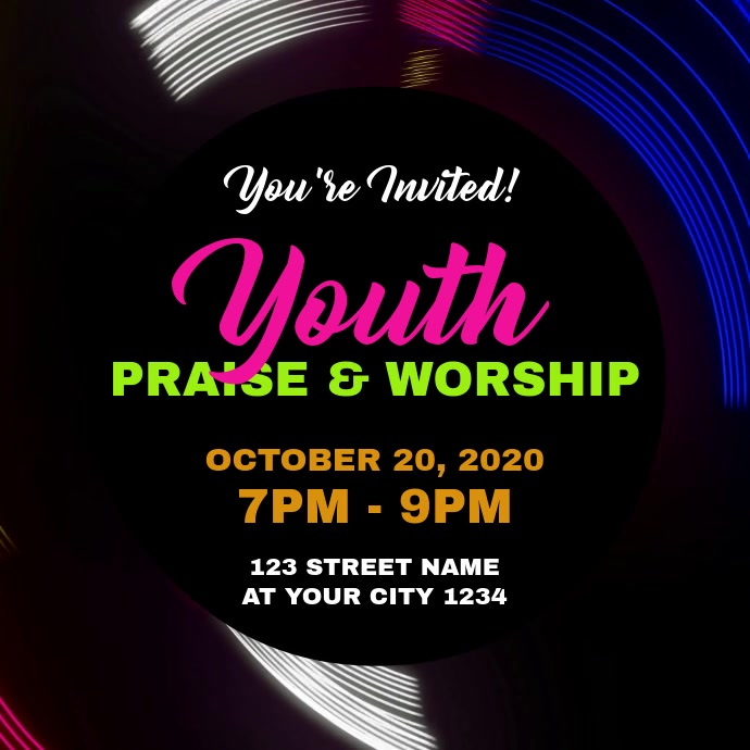 Church Youth Night Template PosterMyWall church-youth-night-template-postermywall