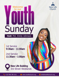 Biały Youth Church Event Flyer Template