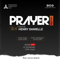 CHURCH ZOOM PRAYER MEETING FLYER Instagram Post template