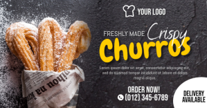 Marron Churros Promotion Facebook Shared Image Template