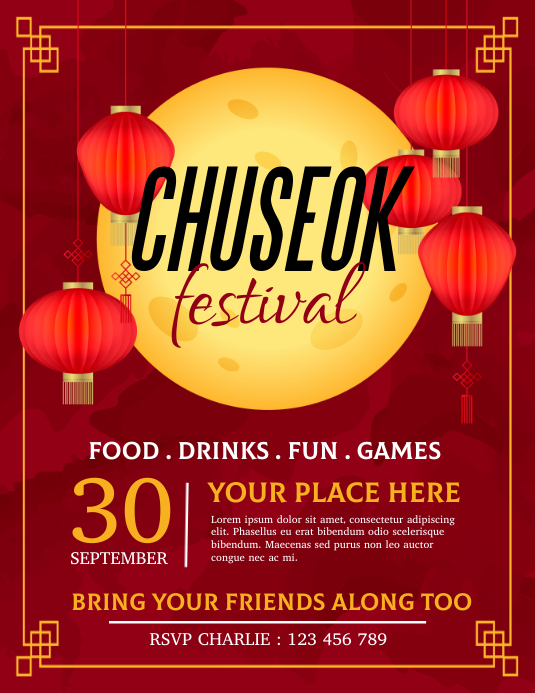 Chuseok Mid Autumn Chuseok Festival Template Postermywall