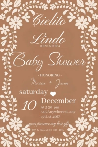 Baby shower | Mexican Talavera Cielito Lindo invitation baby shower invitation Póster template