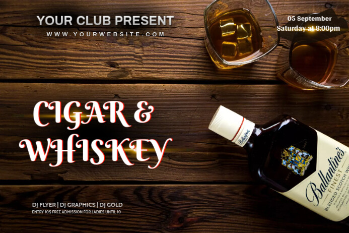 Whiskey Posts Copy of CIGAR & WHISKEY Instageam Post | PosterMyWall