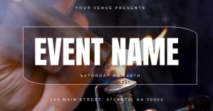 Brown cigar lounge event flyer design facebook Facebook Shared Image Template