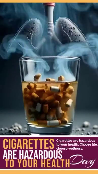 Cigarettes are Hazardous to Your Health Day Template