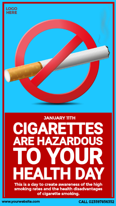 cigarettes are hazardous to your health day Cigarettes are Hazardous to Your Health Template