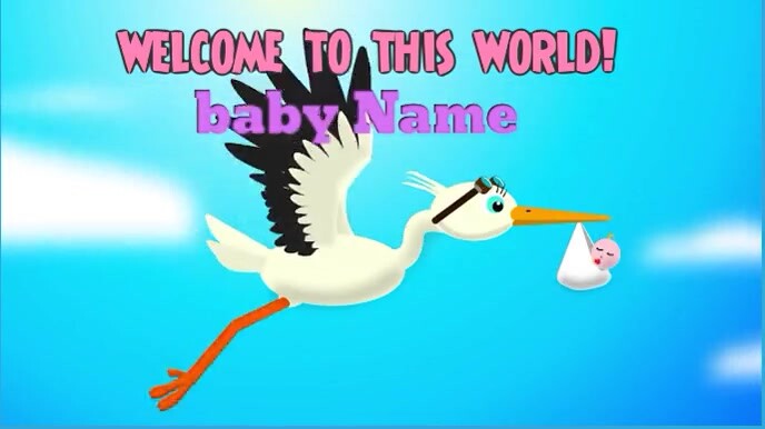 Welcome baby! Ekran reklamowy (16:9) template