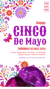 White Cinco de Mayo Celebration Instagram Story Template
