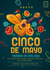 Cinco de mayo,event,festival A6 template