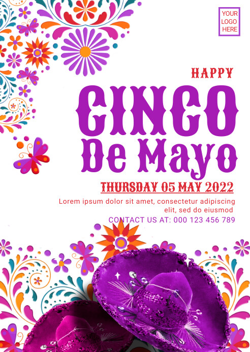 Cinco de mayo,event,festival A6 template