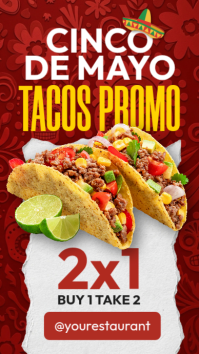 Rød Cinco de Mayo Taco Promotion Instagram Story Template