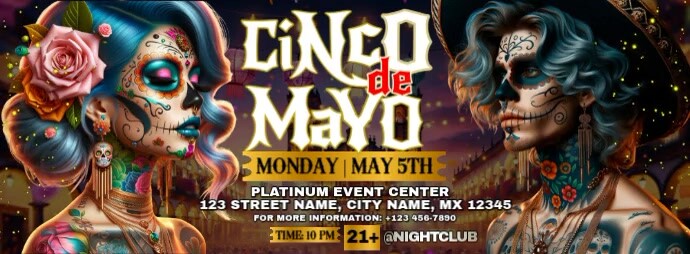 Cinco de Mayo After Dark: A Night of Culture & Color Facebook Cover Photo template