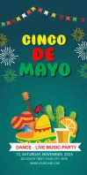 Cinco de mayo Banner 3X6 template