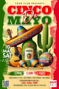 Cinco De Mayo Banner 4' × 6' template