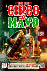 Cinco De Mayo Banner 4' × 6' template