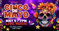 Cinco de Mayo Banner Party Facebook Shared Image template