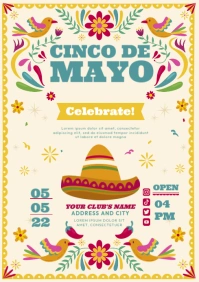 Cinco de Mayo Celebrate A4 template