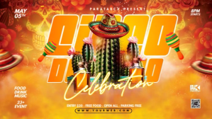 Cinco De Mayo Celebration digital ad Display digitale (16:9) template