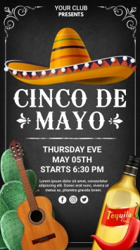 cinco de mayo Pantalla Digital (9:16) template