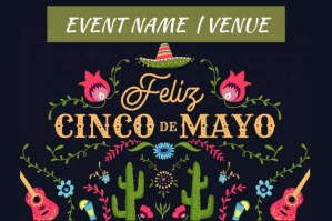 สีดำ cinco de mayo Label Template