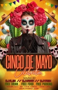cinco de mayo Mezza pagina Wide template