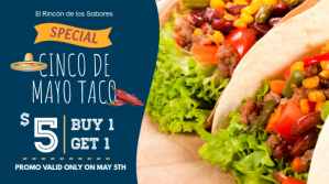 Niebieski Cinco de Mayo Taco Promotion Digital Display Template